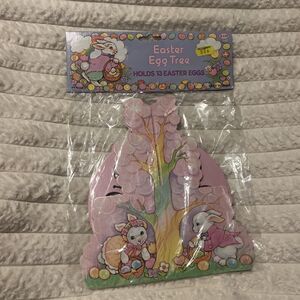 NOS 1995 3D Easter Egg Tree Pastel Kitschy Die-Cut PT5035 VTG Display Loomco